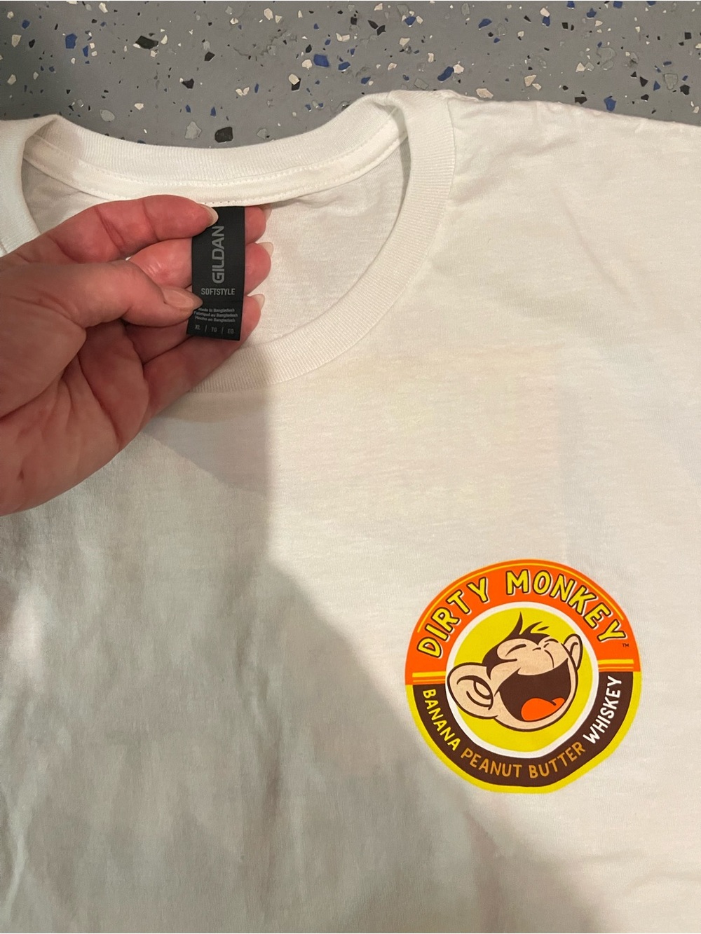 Dirty Monkey Banana Peanut Butter Whiskey Graphic Tee View 3